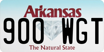 AR license plate 900WGT