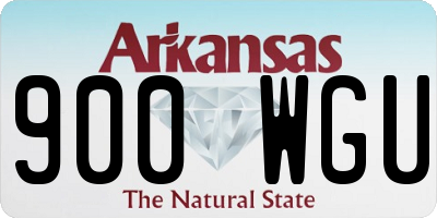 AR license plate 900WGU