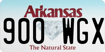 AR license plate 900WGX
