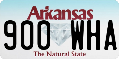 AR license plate 900WHA