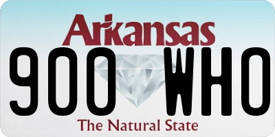 AR license plate 900WHO