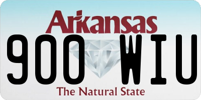 AR license plate 900WIU