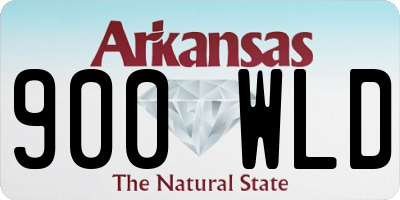 AR license plate 900WLD