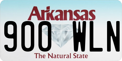 AR license plate 900WLN