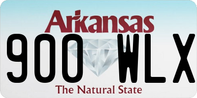 AR license plate 900WLX