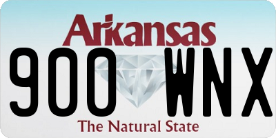 AR license plate 900WNX