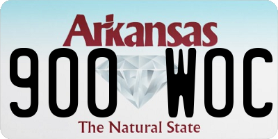 AR license plate 900WOC
