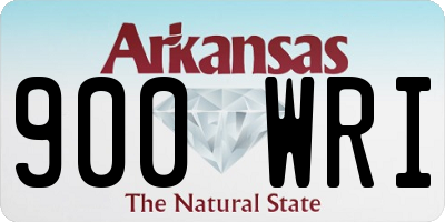 AR license plate 900WRI