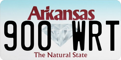AR license plate 900WRT