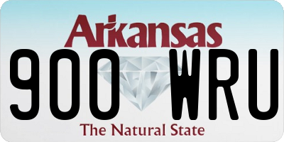 AR license plate 900WRU