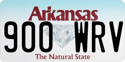 AR license plate 900WRV