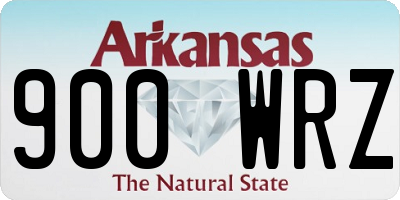 AR license plate 900WRZ