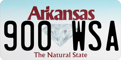 AR license plate 900WSA