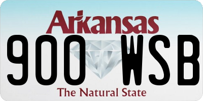AR license plate 900WSB