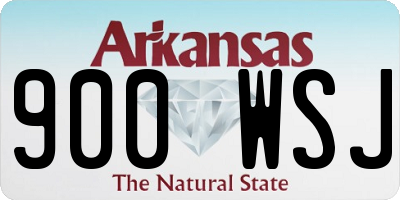 AR license plate 900WSJ