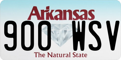 AR license plate 900WSV
