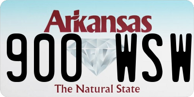 AR license plate 900WSW