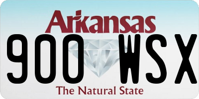 AR license plate 900WSX