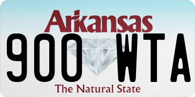 AR license plate 900WTA