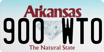 AR license plate 900WTO