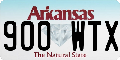 AR license plate 900WTX