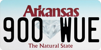 AR license plate 900WUE