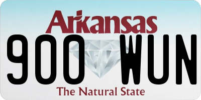 AR license plate 900WUN