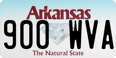 AR license plate 900WVA