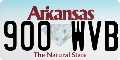 AR license plate 900WVB