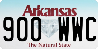 AR license plate 900WWC