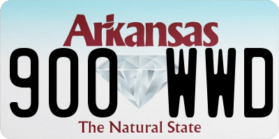 AR license plate 900WWD