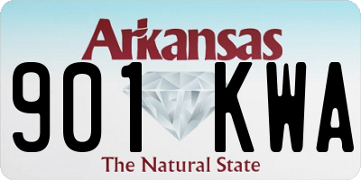 AR license plate 901KWA