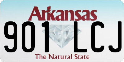 AR license plate 901LCJ