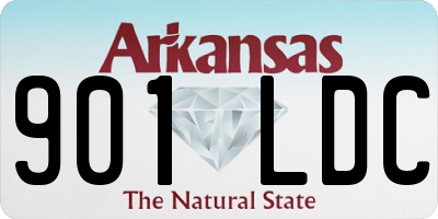 AR license plate 901LDC
