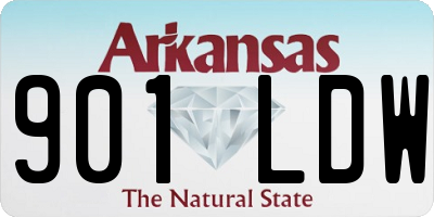 AR license plate 901LDW
