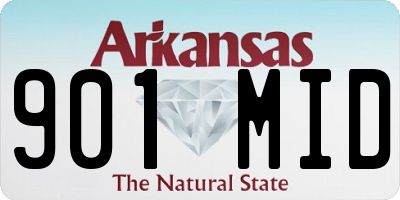 AR license plate 901MID