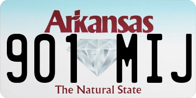AR license plate 901MIJ