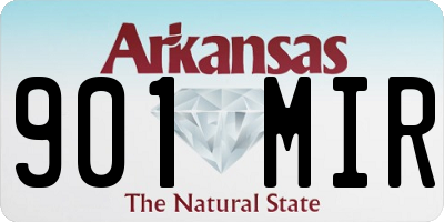 AR license plate 901MIR