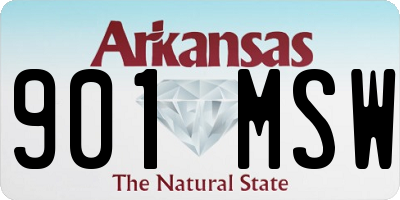 AR license plate 901MSW