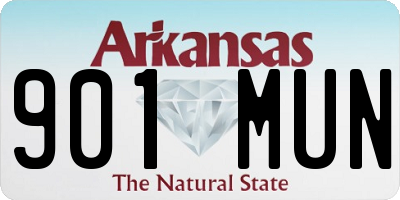 AR license plate 901MUN