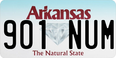 AR license plate 901NUM