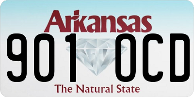 AR license plate 901OCD
