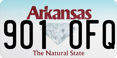 AR license plate 901OFQ