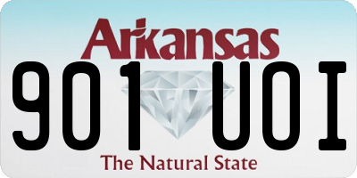 AR license plate 901UOI