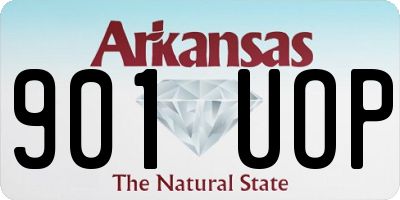 AR license plate 901UOP