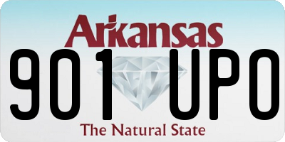 AR license plate 901UPO