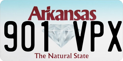 AR license plate 901VPX