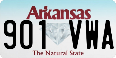 AR license plate 901VWA