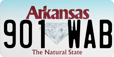 AR license plate 901WAB