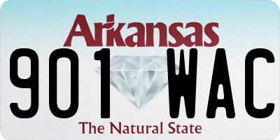 AR license plate 901WAC